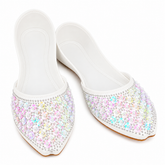 Pearl & Squin White Khussa