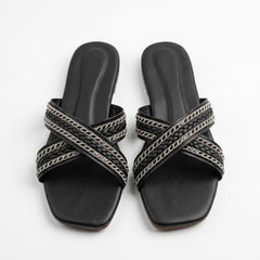 Stylish Black Fancy Flats