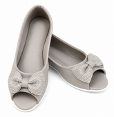 Pearl Touch Open Toe Flats