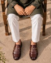 Imperial Brown Cutwork Sandal