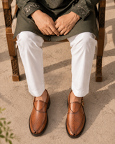Rustic Heritage Peshawari Sandal – Tan Brown