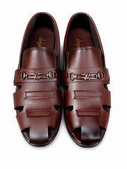 Imperial Brown Cutwork Sandal