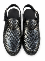 Sovereign Woven Leather Buckle Sandal