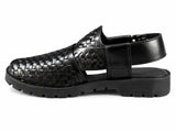 Sovereign Woven Leather Buckle Sandal