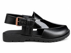 Imperial Noir Buckle Strap Sandal