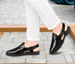 Imperial Noir Buckle Strap Sandal