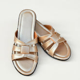Elegant Gold Buckle Ladies Sandals