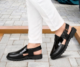 Imperial Noir Buckle Strap Sandal