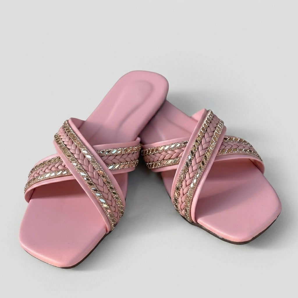 Stylish Pink Fancy Flats