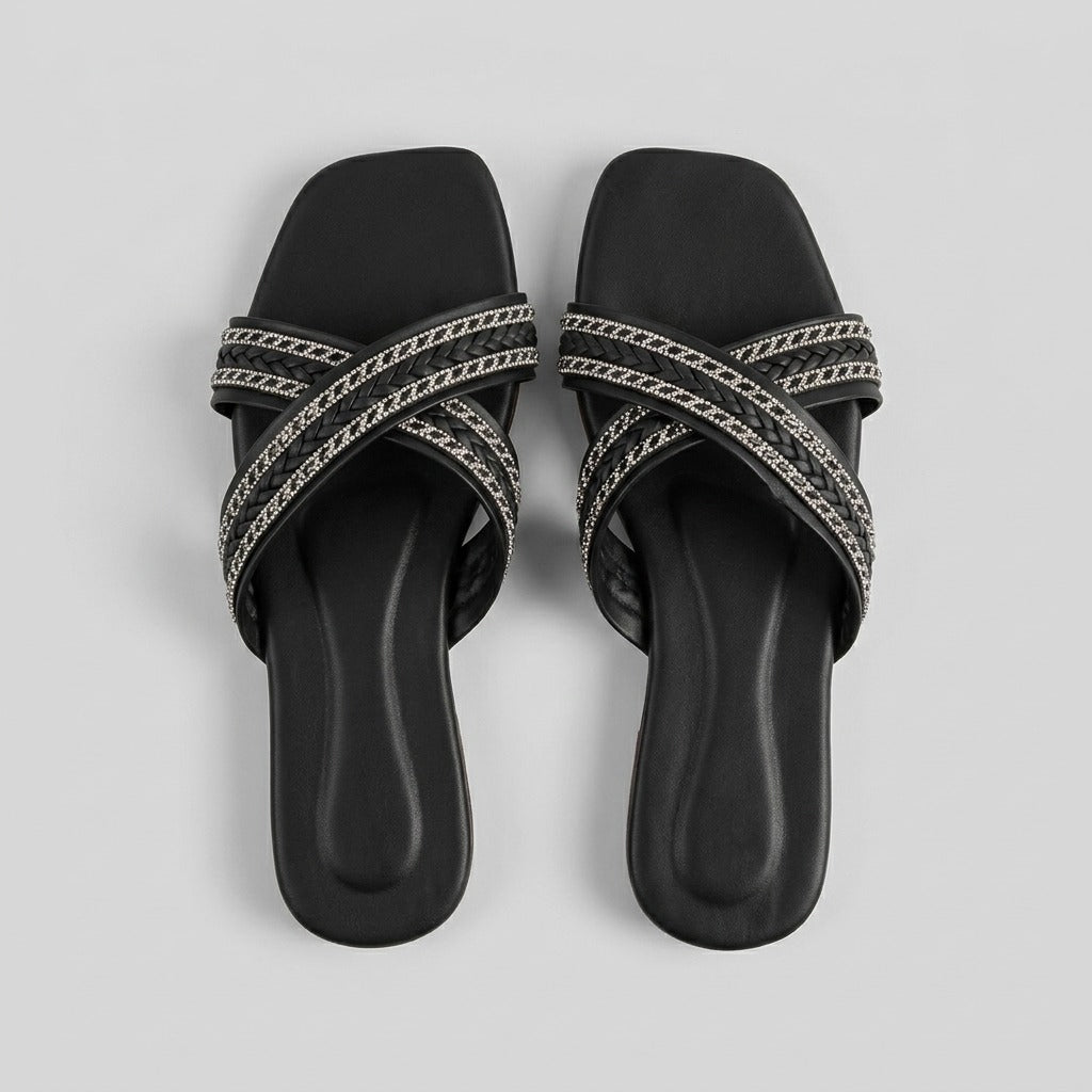 Stylish Black Fancy Flats