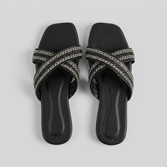 Stylish Black Fancy Flats
