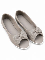 Pearl Touch Open Toe Flats