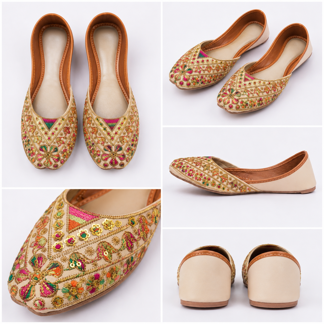 Multicolor Embroidered Traditional Khussa