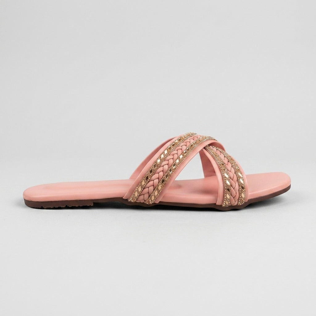 Stylish Pink Fancy Flats