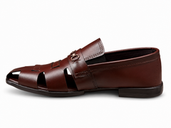 Imperial Brown Cutwork Sandal