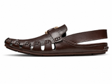 Heritage Luxe Textured Peshawari Sandal – Dark Brown
