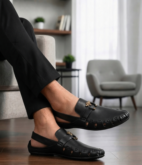 Royal Bee Black Peshawari Sandal