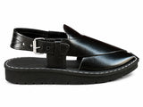 Classic Black Leather Peshawari Sandal