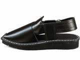 Classic Black Leather Peshawari Sandal