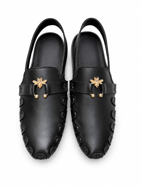 Royal Bee Black Peshawari Sandal