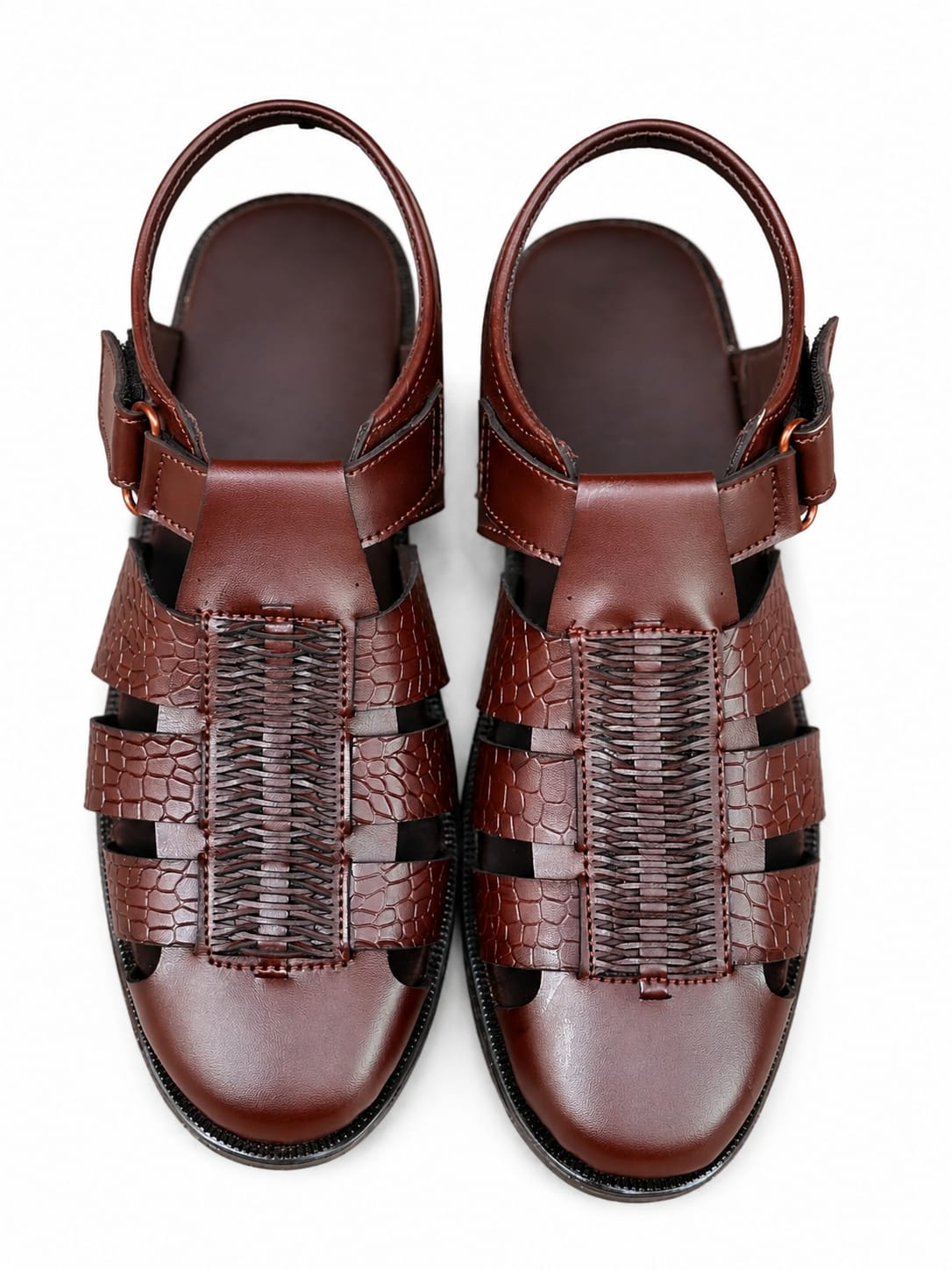 Heritage Croc Brown Peshawari Sandal