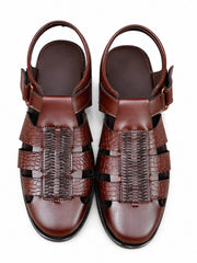 Heritage Croc Brown Peshawari Sandal