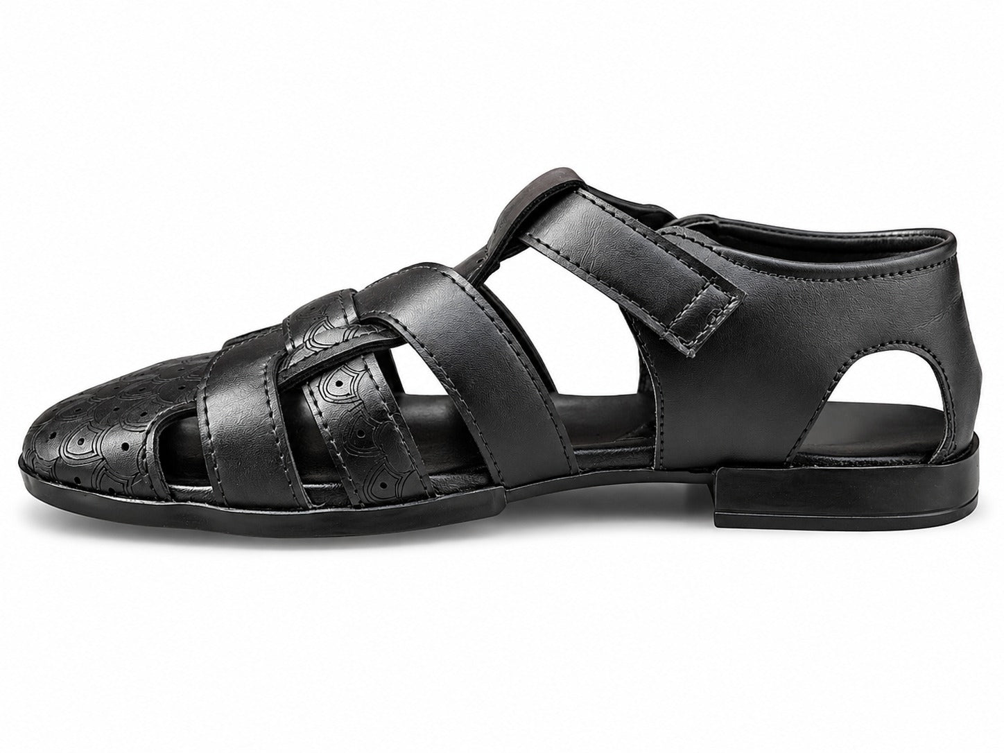 Noir Artisan Cutwork Peshawari Sandal