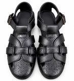 Noir Artisan Cutwork Peshawari Sandal
