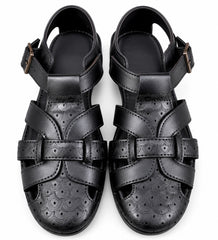 Noir Artisan Cutwork Peshawari Sandal