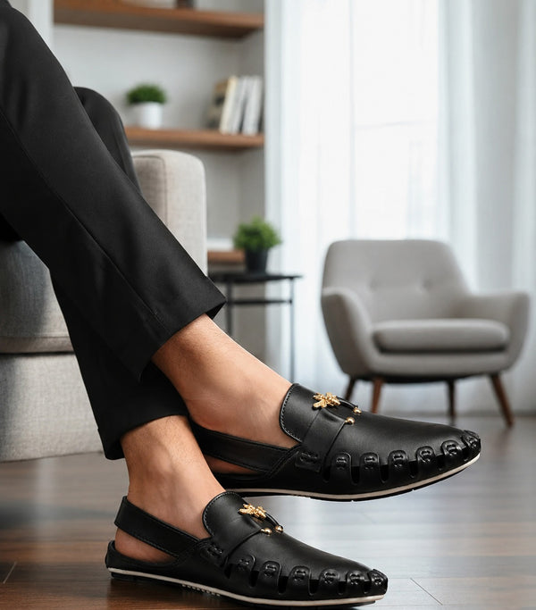 Royal Bee Black Peshawari Sandal