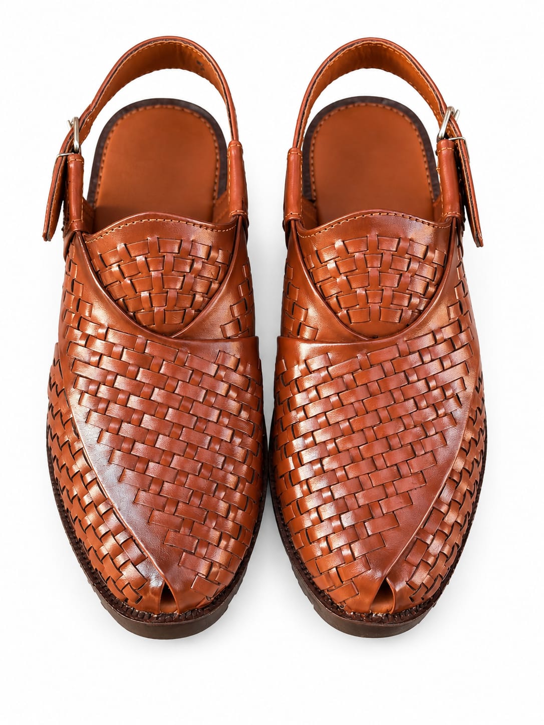 Premium Tan Woven Peshawari Sandal