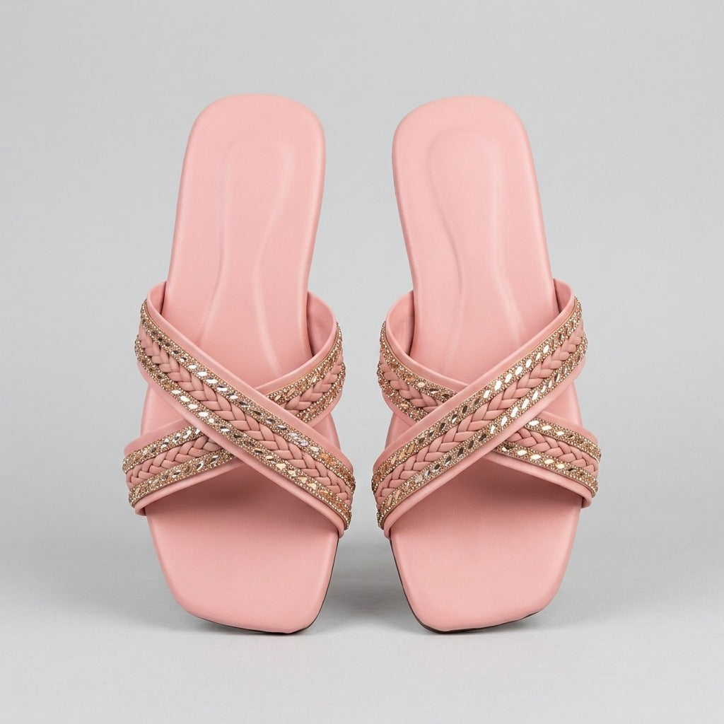 Stylish Pink Fancy Flats
