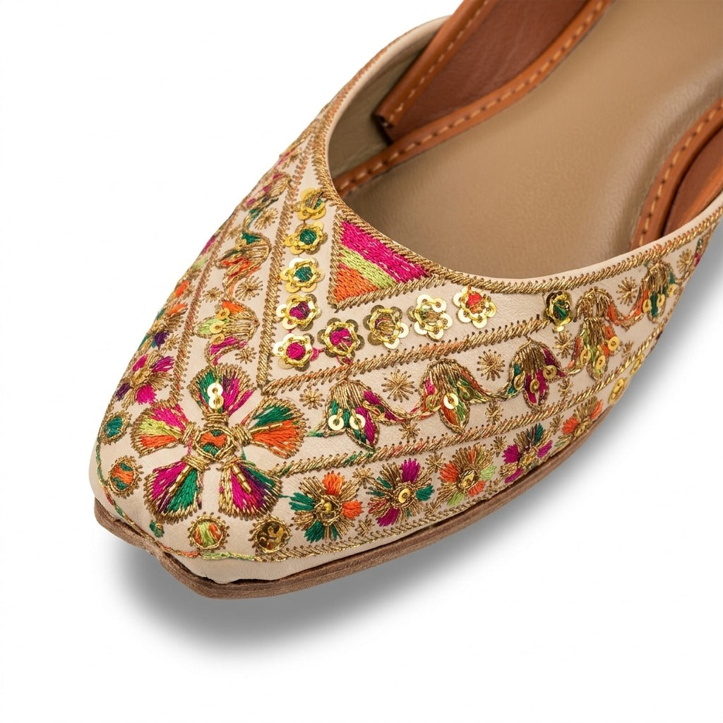 Multicolor Embroidered Traditional Khussa
