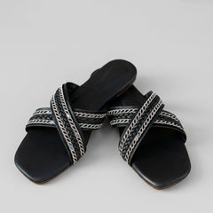 Stylish Black Fancy Flats