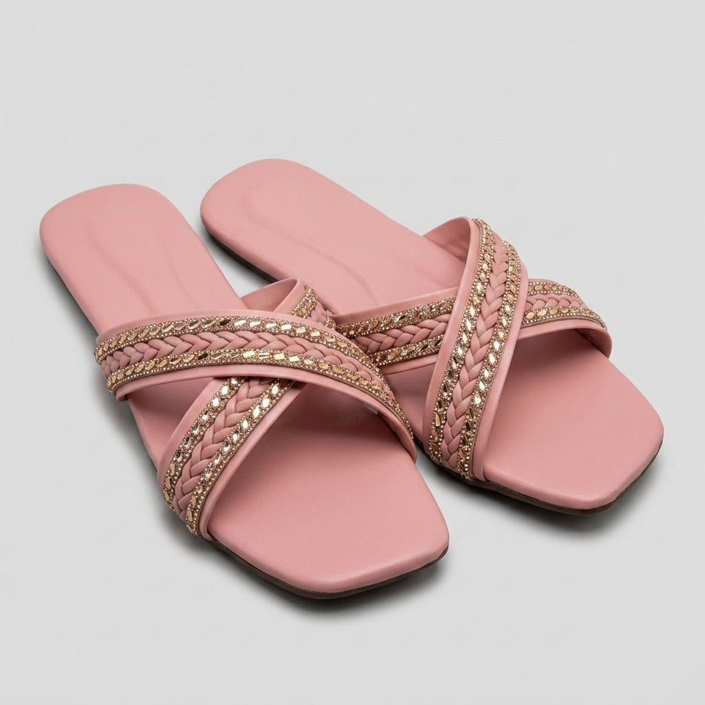 Stylish Pink Fancy Flats