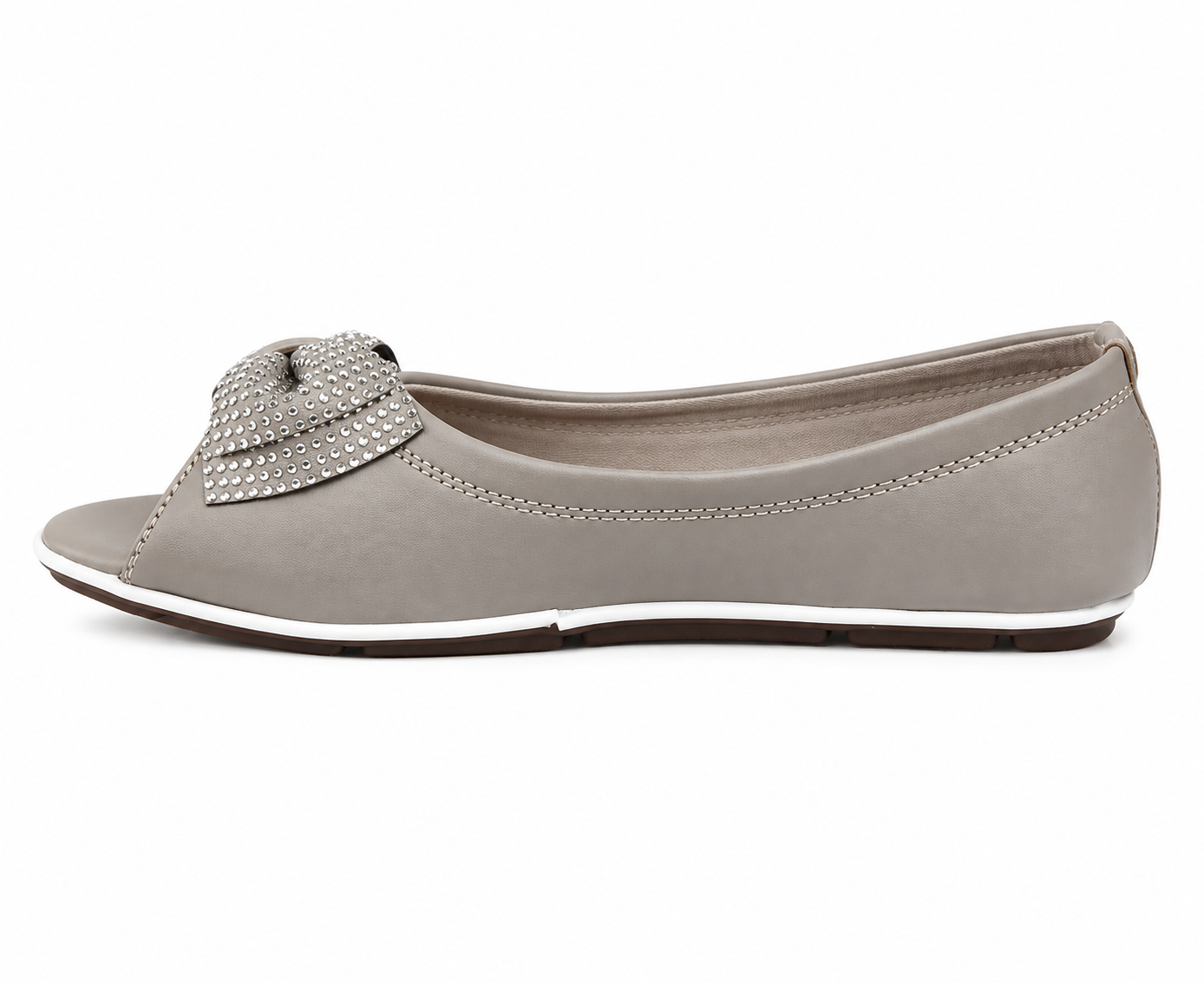 Pearl Touch Open Toe Flats