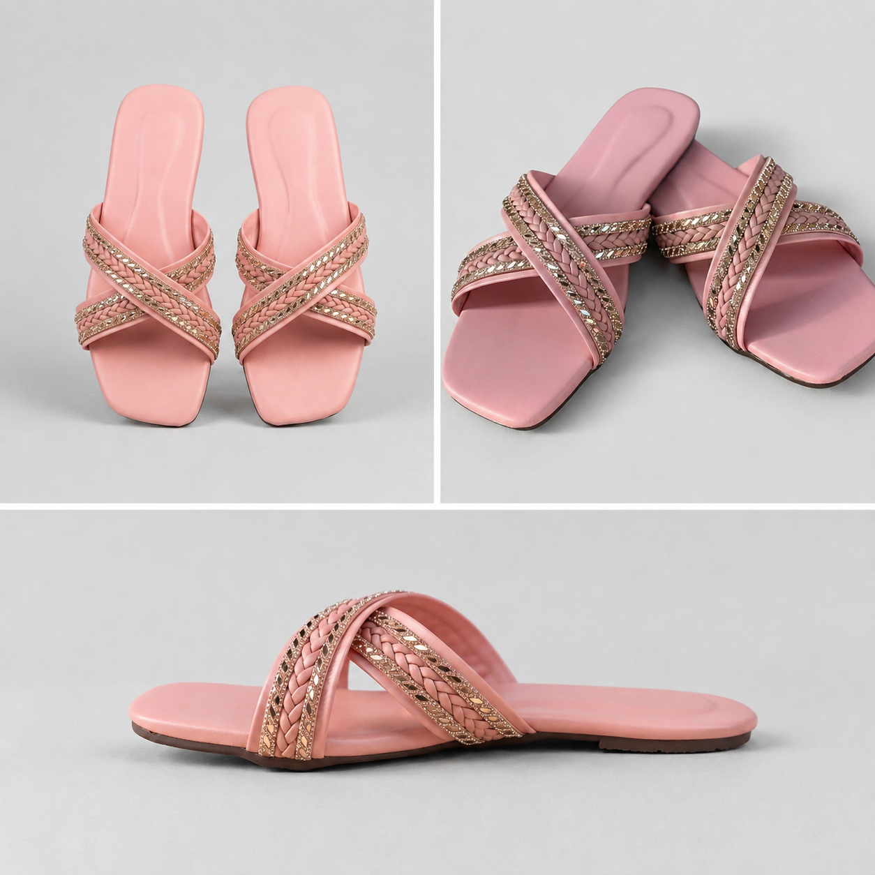 Stylish Pink Fancy Flats