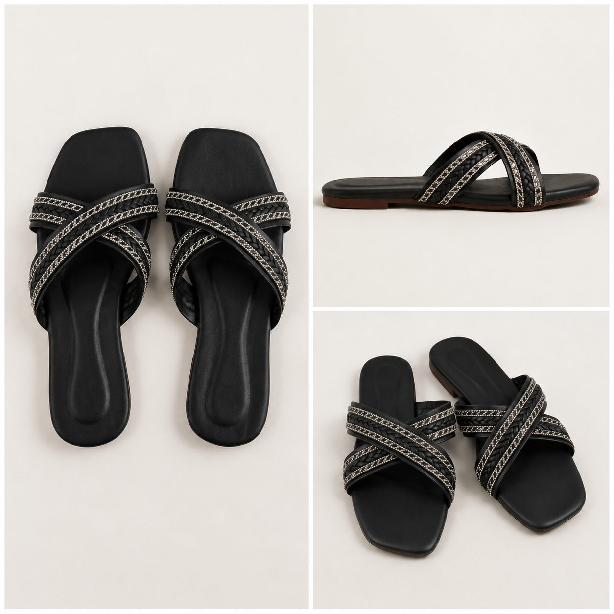 Stylish Black Fancy Flats